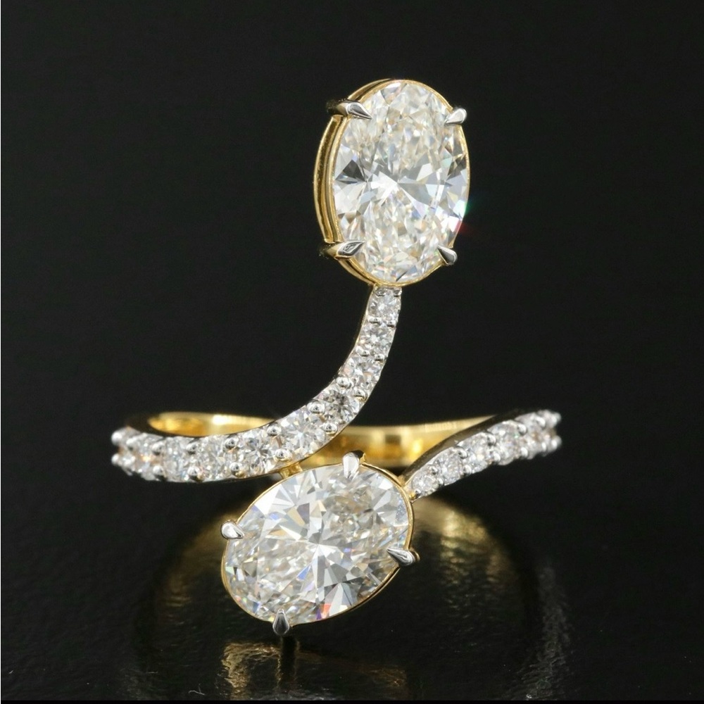 14k 3.29 Ctw Lab Grown Diamond Ring With Igi Reports